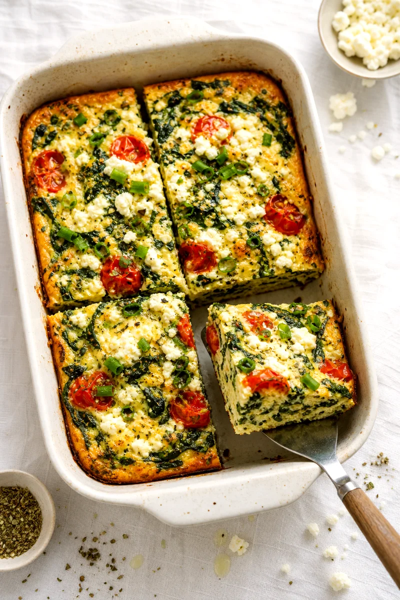 spinach-feta-cottage-cheese-egg-casserole-top-down