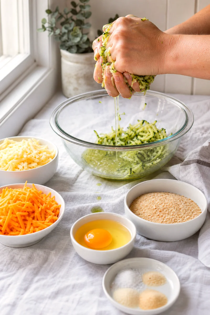 squeezing-zucchini-for-air-fryer-tater-tots