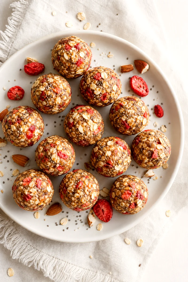 strawberry-oat-energy-balls-top-down