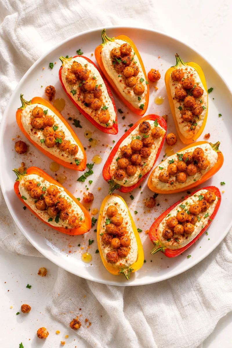 stuffed-mini-peppers-white-bean-dip-top-down