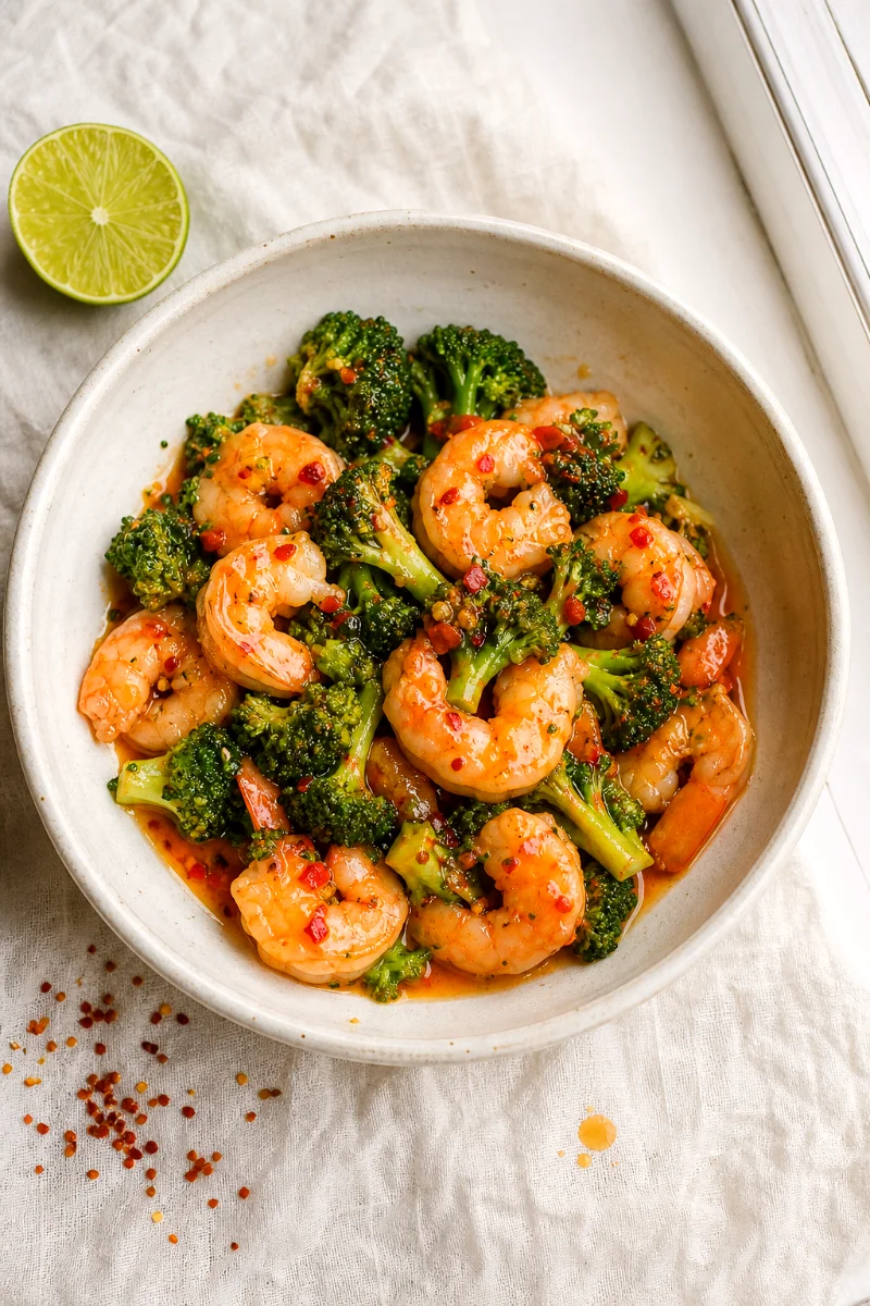 sweet-chili-shrimp-broccoli-top-down