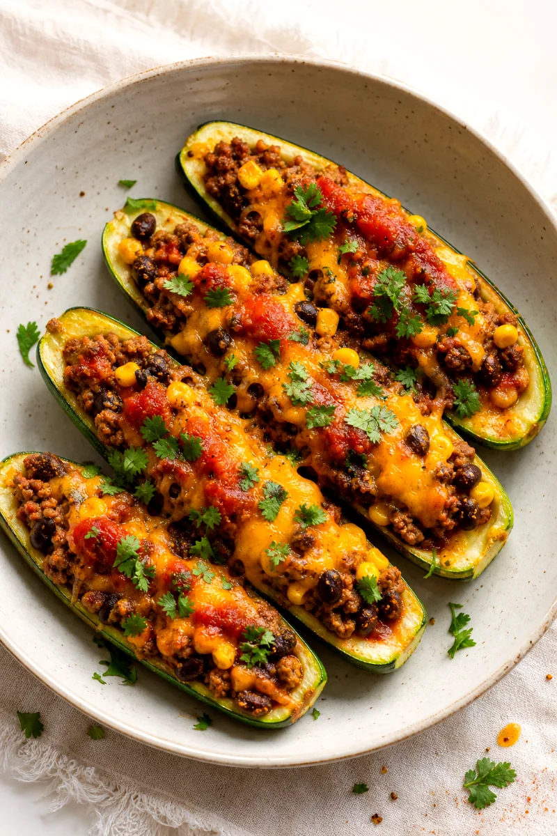 taco-stuffed-zucchini-boats-food-shot