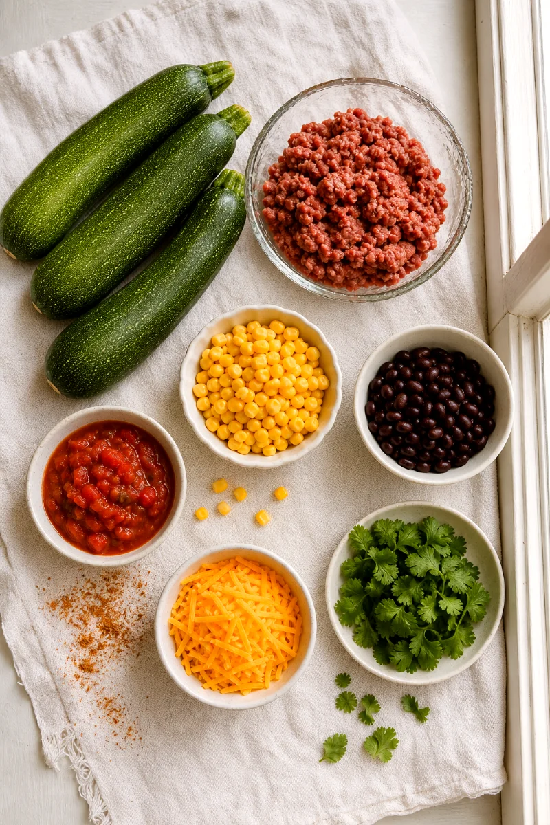 taco-stuffed-zucchini-boats-ingredients
