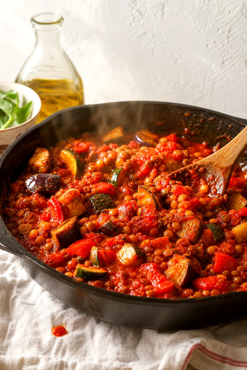 tomato-lentil-ratatouille-cooking-process