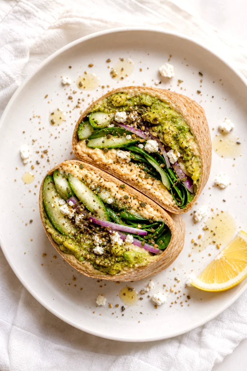top-down-cucumber-spinach-avocado-wrap-zaatar