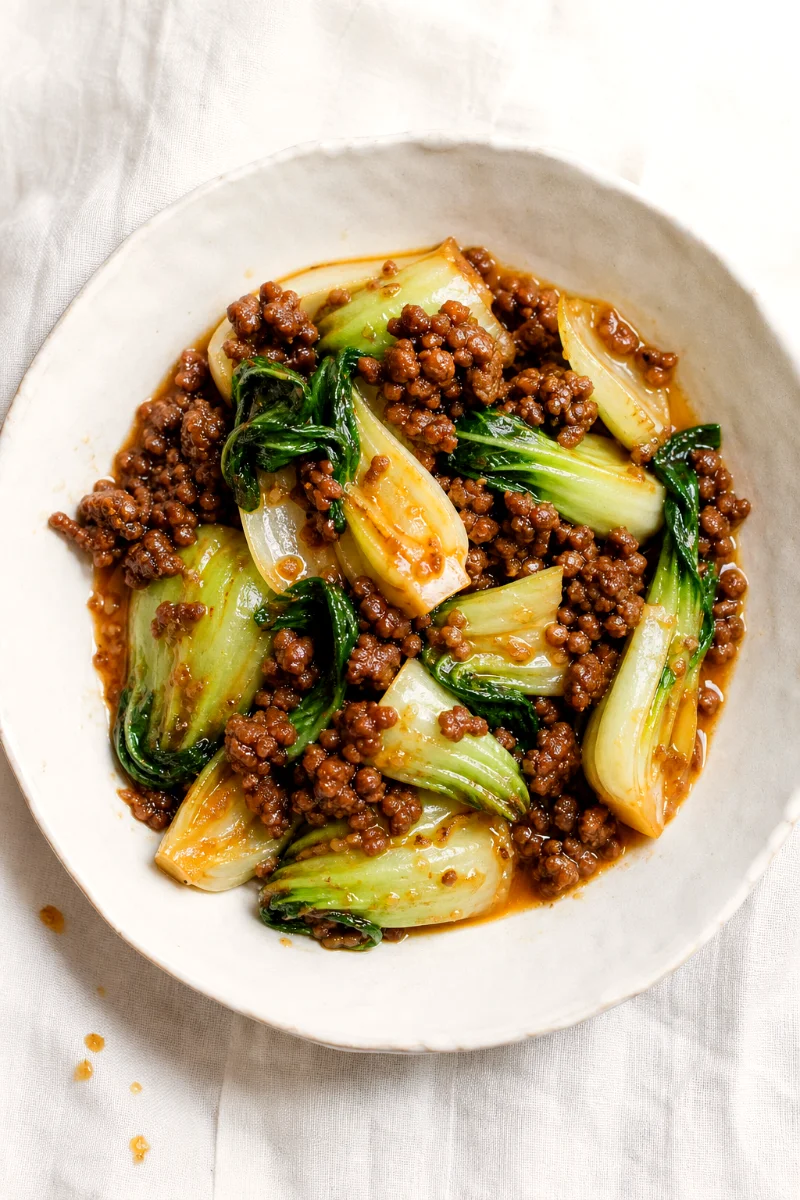 top-down-miso-glazed-beef-bok-choy