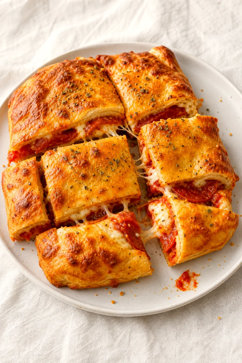 top-down-pizza-stuffed-pan-calzone-slices