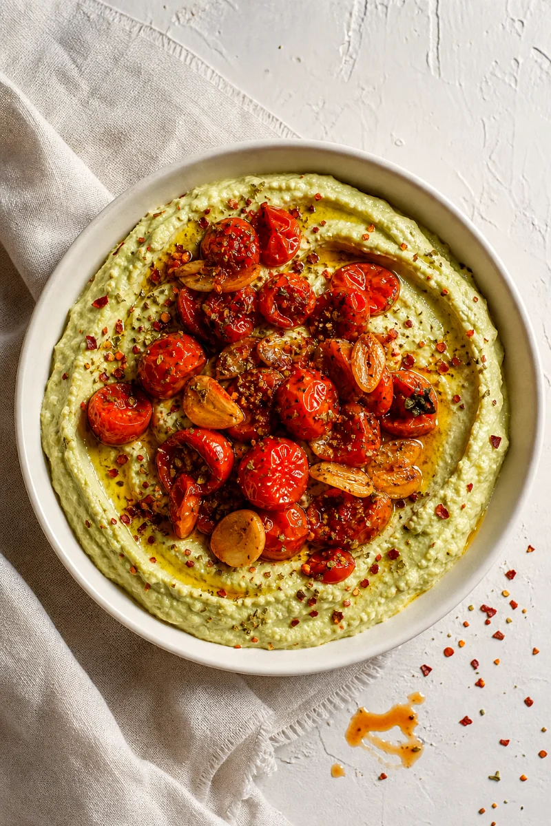 top-down-whipped-avocado-feta-dip