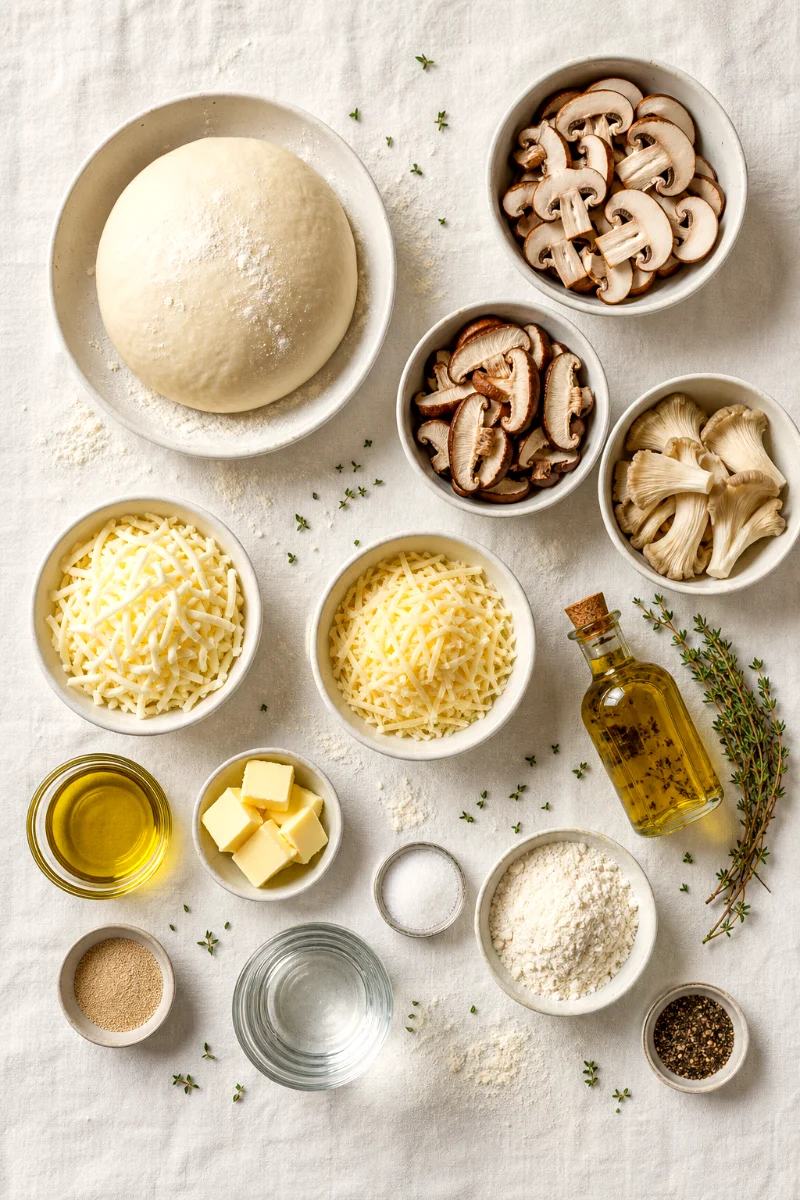 truffle-mushroom-pan-pizza-ingredients