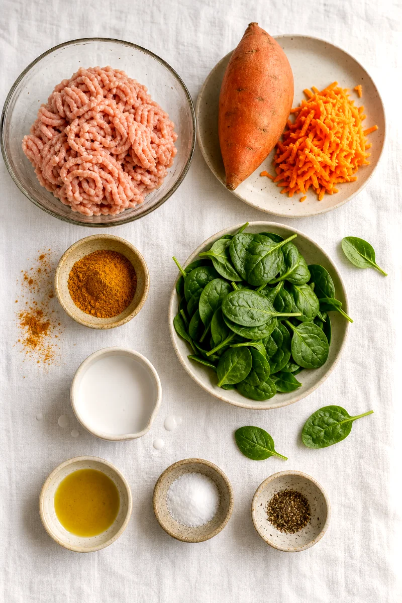 turkey-curry-sweet-potato-skillet-ingredients