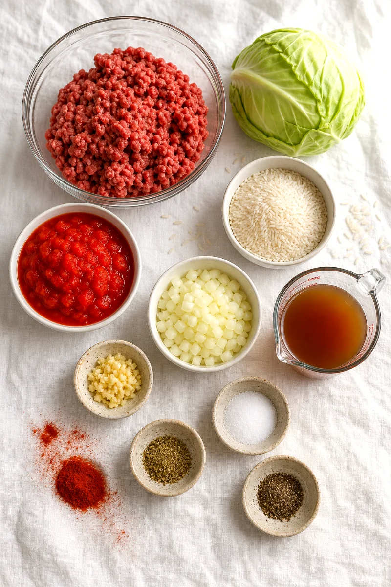 unstuffed-cabbage-roll-casserole-ingredients