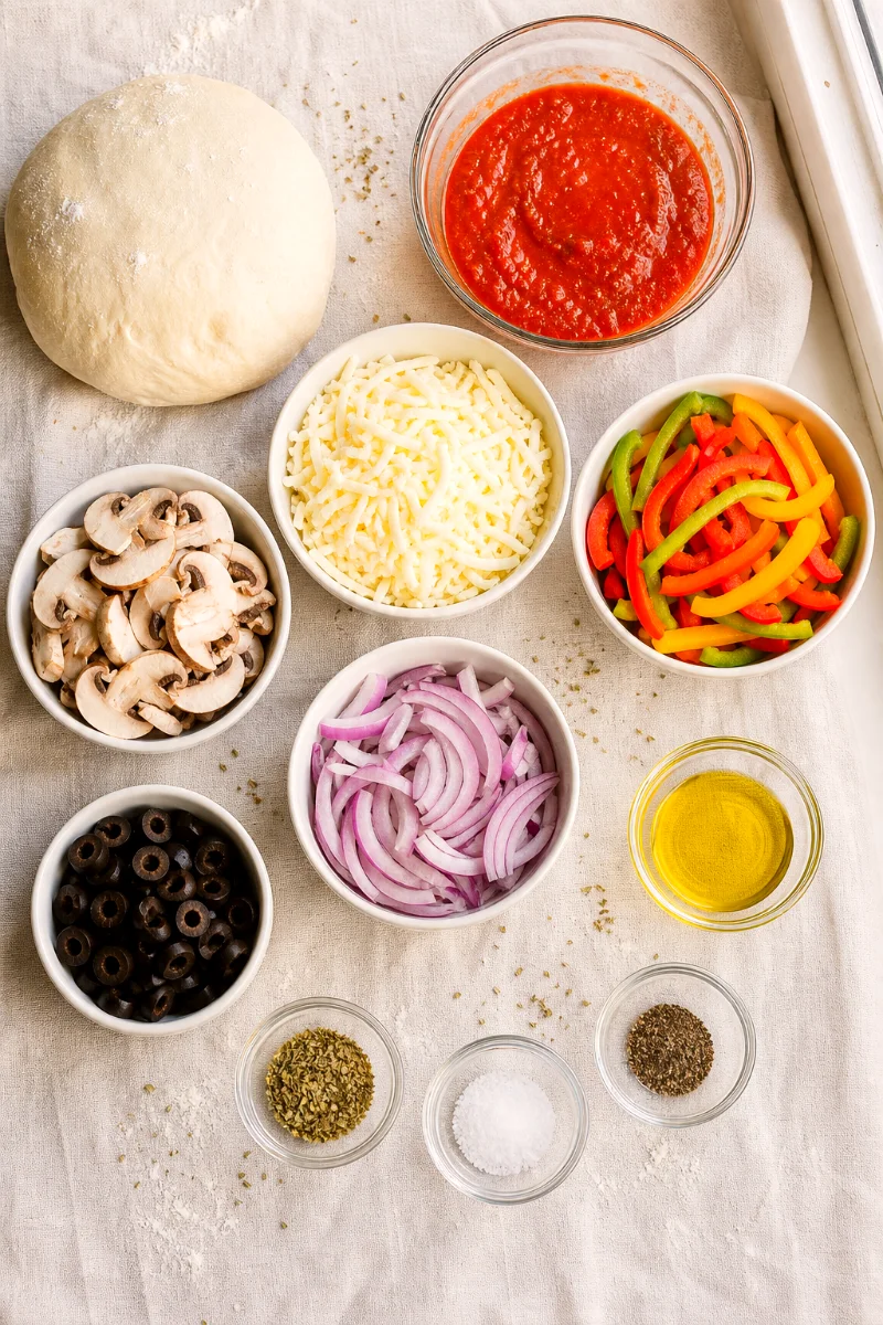 veggie-supreme-pizza-ingredients-flat-lay