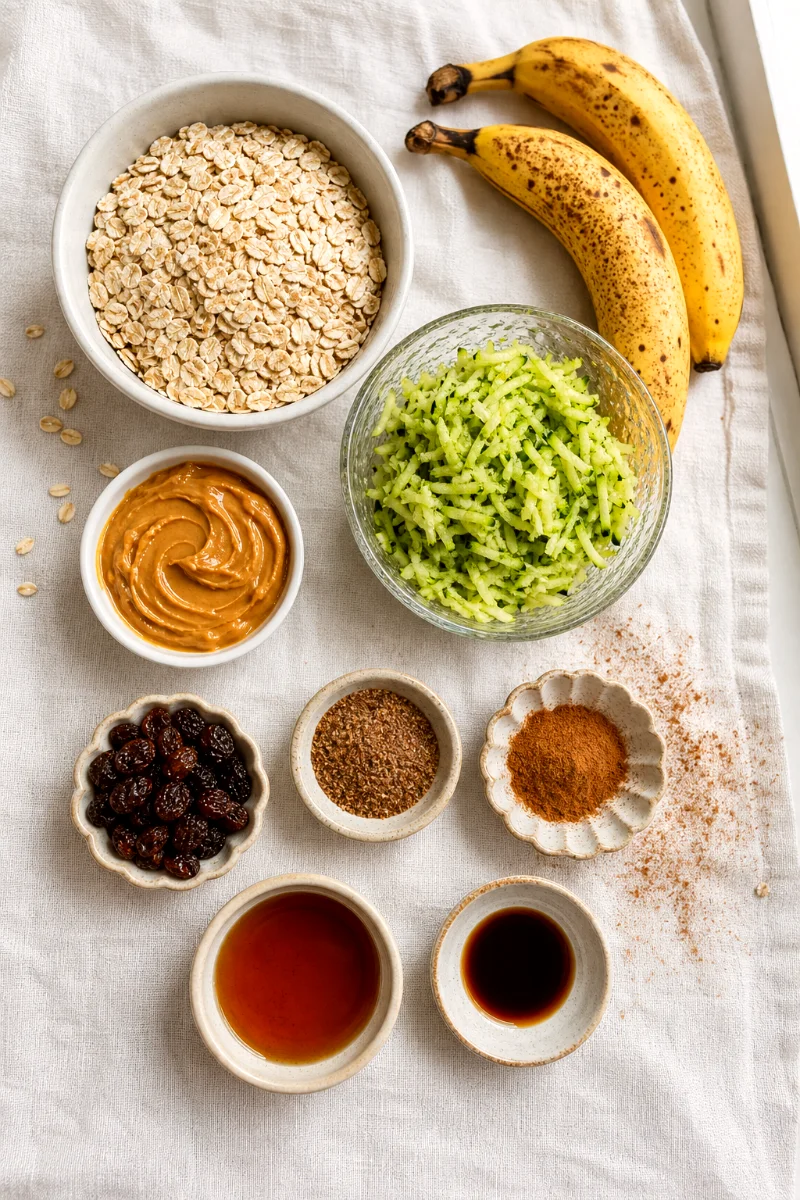 zucchini-oatmeal-breakfast-cookies-ingredients