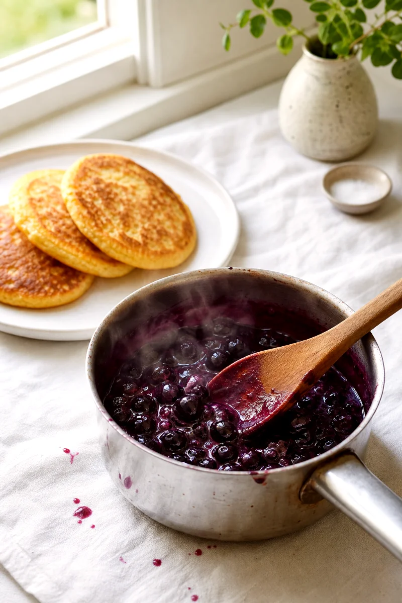 blueberry-honey-sauce-cooking-process