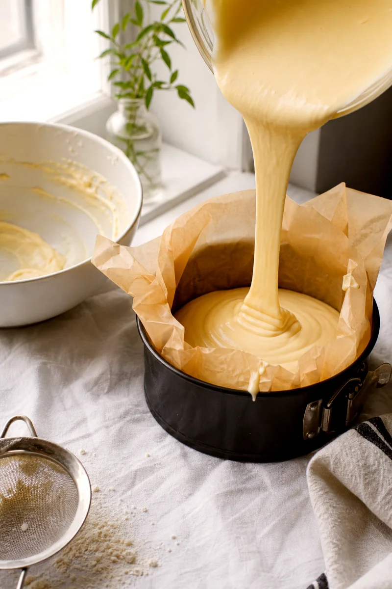 burnt-basque-cheesecake-batter-sieving
