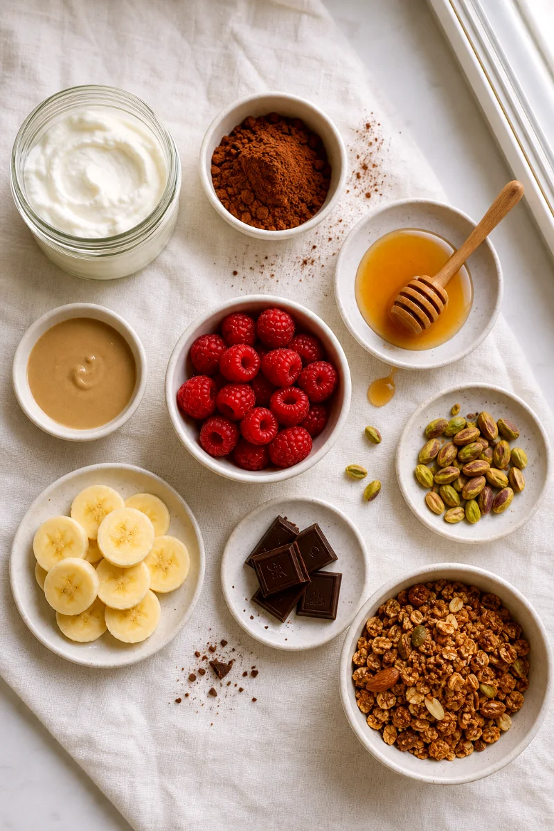chocolate-tahini-yogurt-bowl-ingredients
