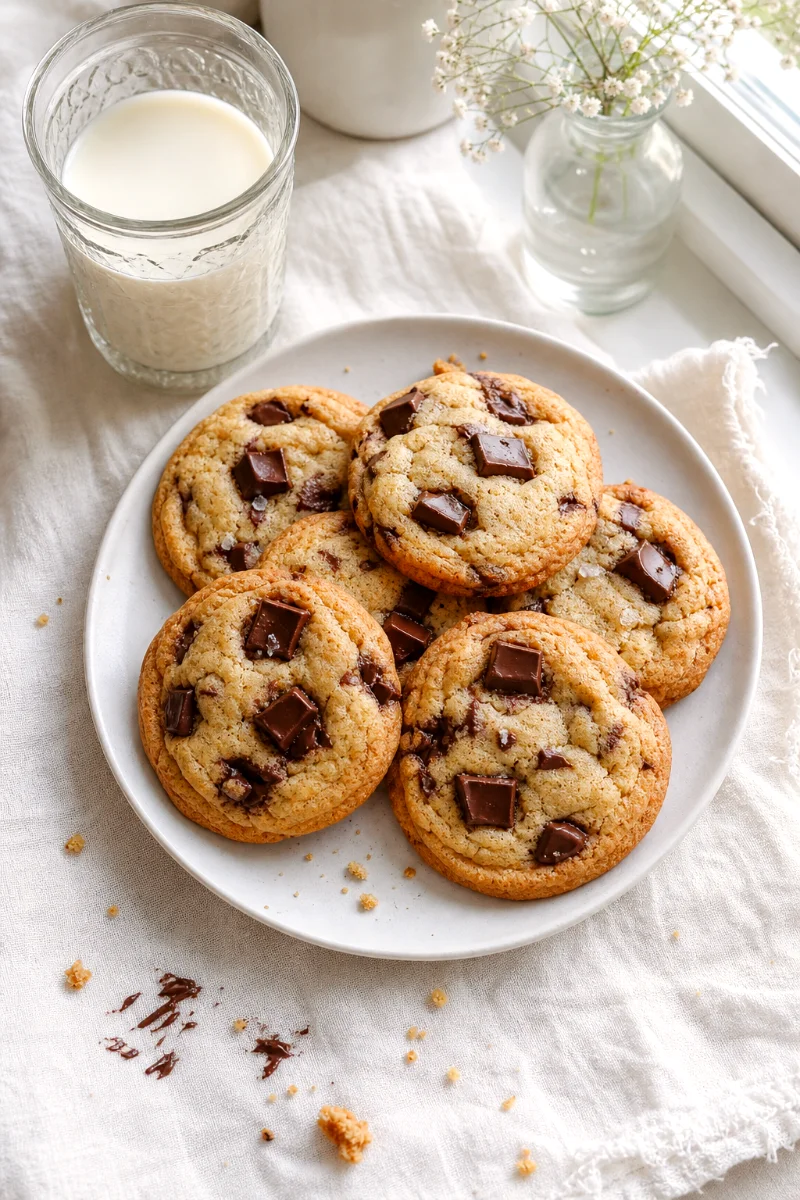 condensed-milk-cookies-with-milk-top-down