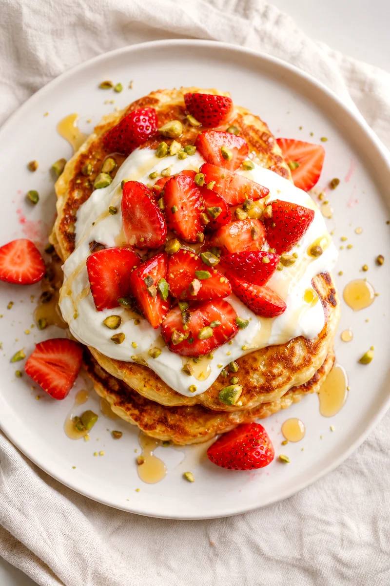 cottage-cheese-protein-pancakes-top-down-food-shot