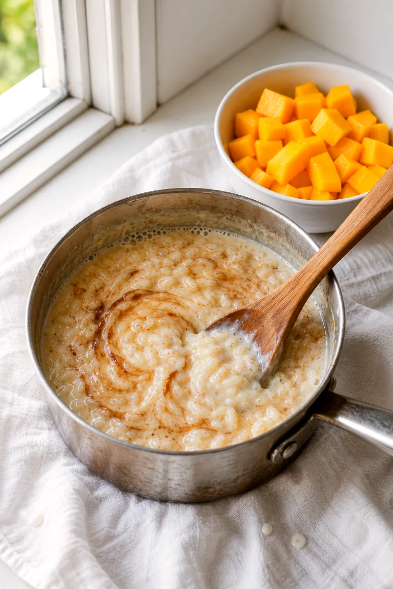 creamy-coconut-rice-pudding-simmering