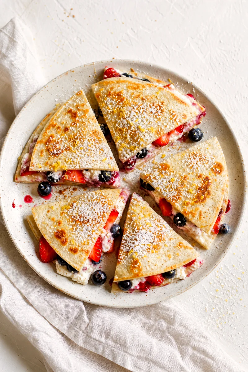 finished-berry-ricotta-breakfast-quesadilla-top-down