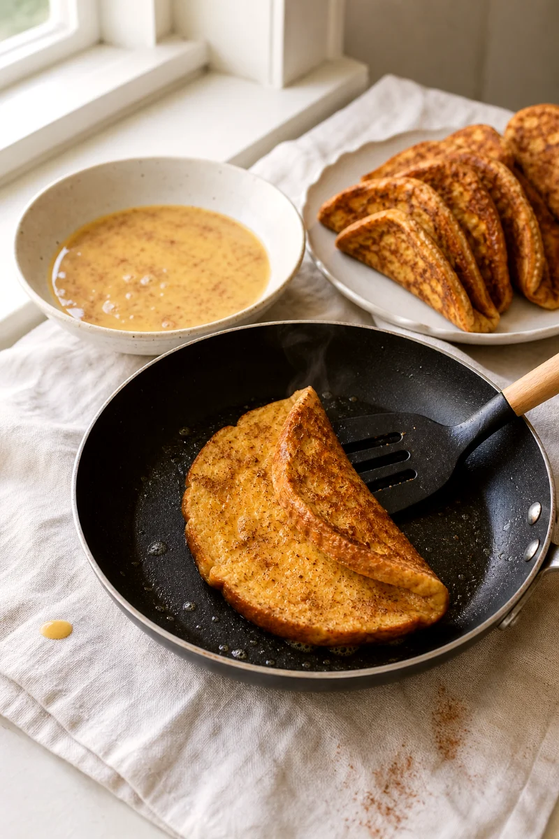 french-toast-breakfast-tacos-cooking-process