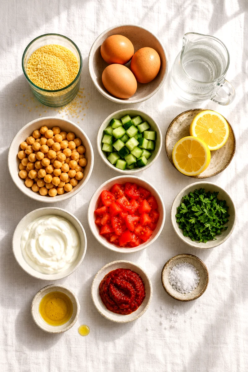 harissa-couscous-breakfast-bowl-ingredients