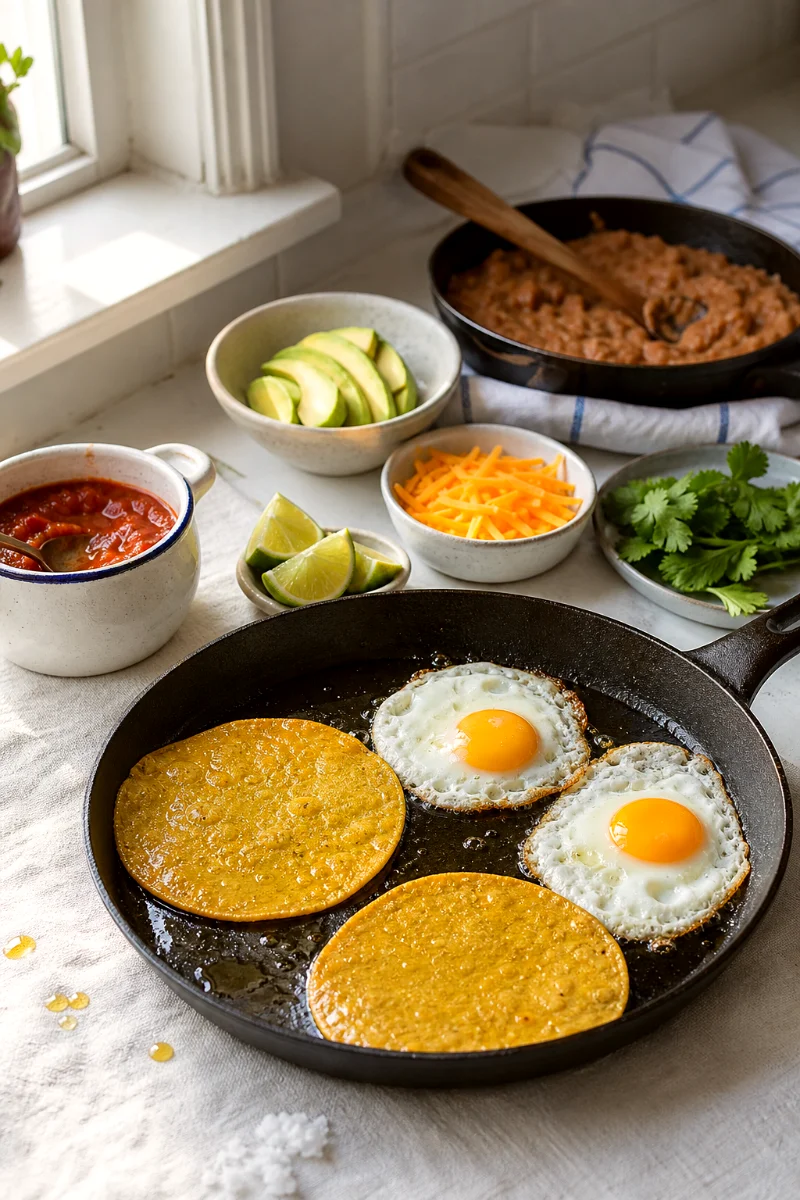 huevos-rancheros-tostadas-cooking-process