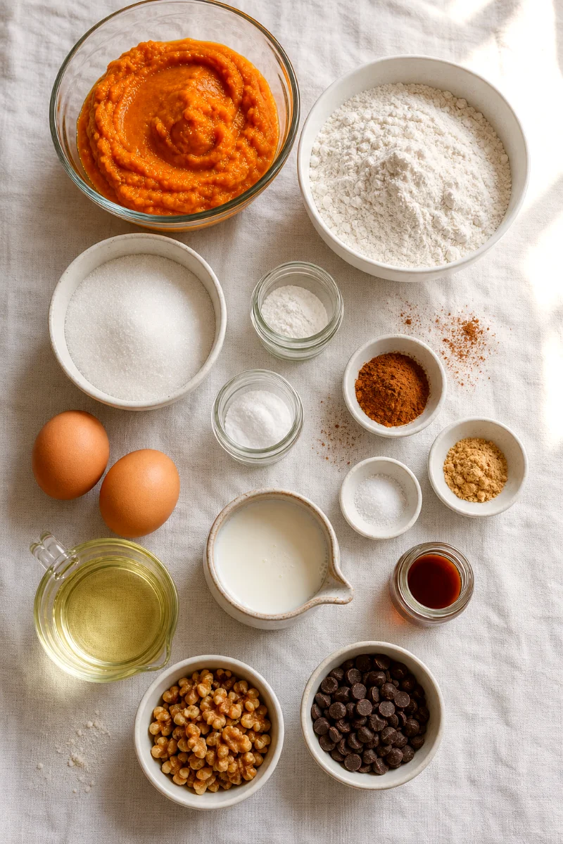 pumpkin-muffins-ingredients-flat-lay