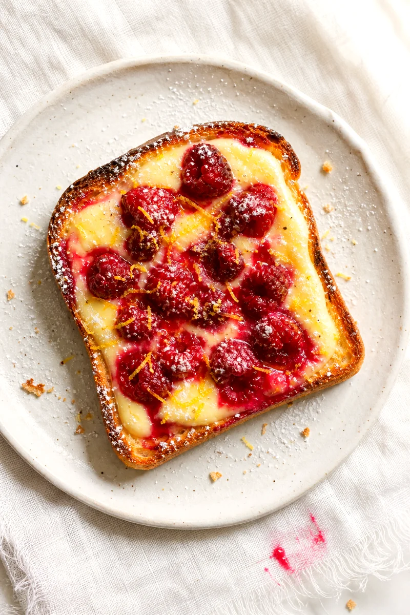 raspberry-custard-yogurt-toast-food-shot