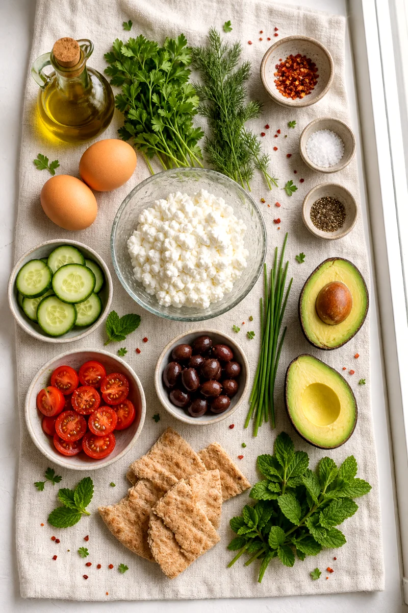 savory-cottage-cheese-bowl-ingredients