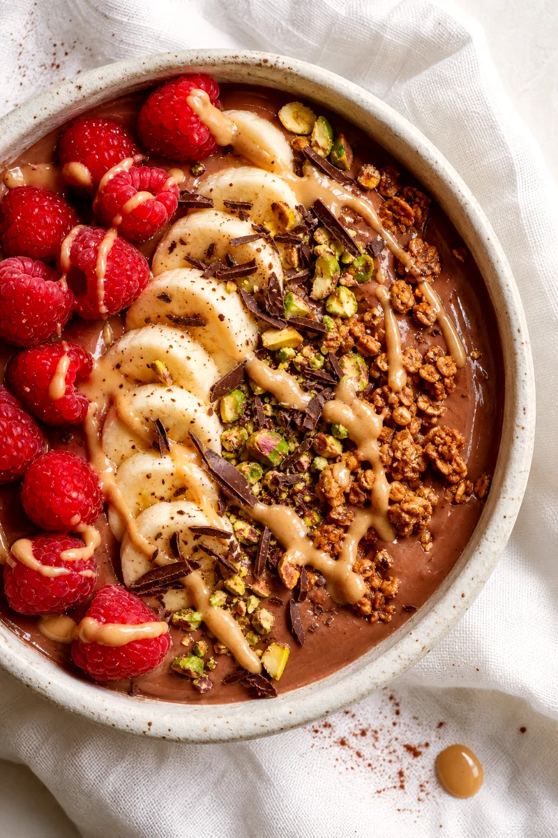 top-down-chocolate-tahini-yogurt-bowl