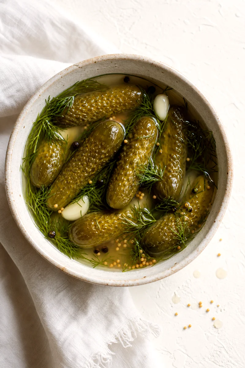 top-down-hungarian-fermented-dill-pickles