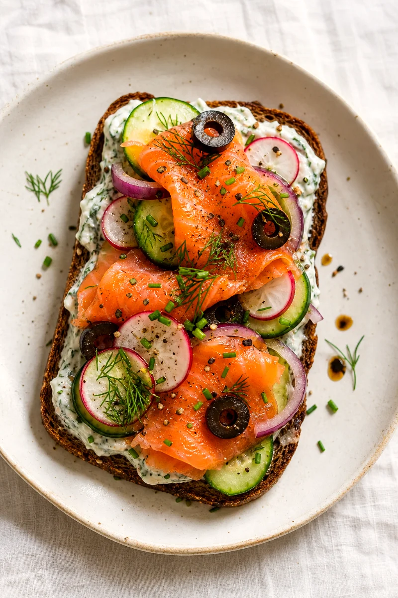 top-down-smoked-salmon-sandwich