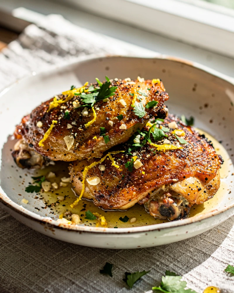 Easy Lemon-Garlic Chicken Thighs
