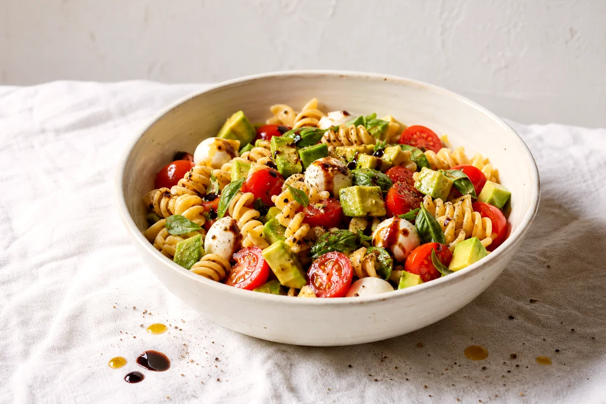 caprese-avocado-pasta-salad-bowl