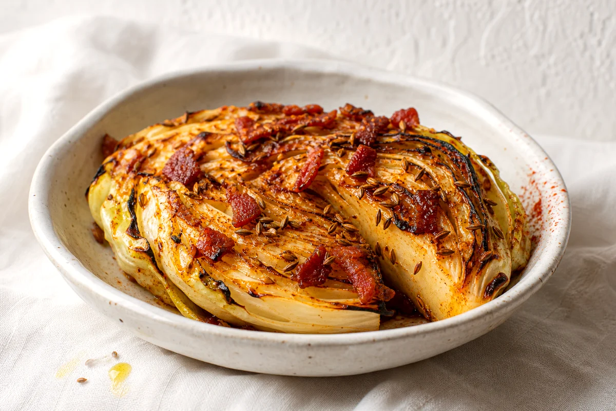 smoky-grilled-cabbage-wedges-bacon-caraway