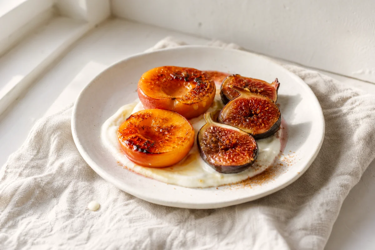 bruleed-fruit-mascarpone-yogurt-sauce