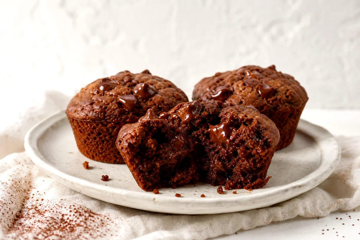 chocolate-banana-greek-yogurt-muffins