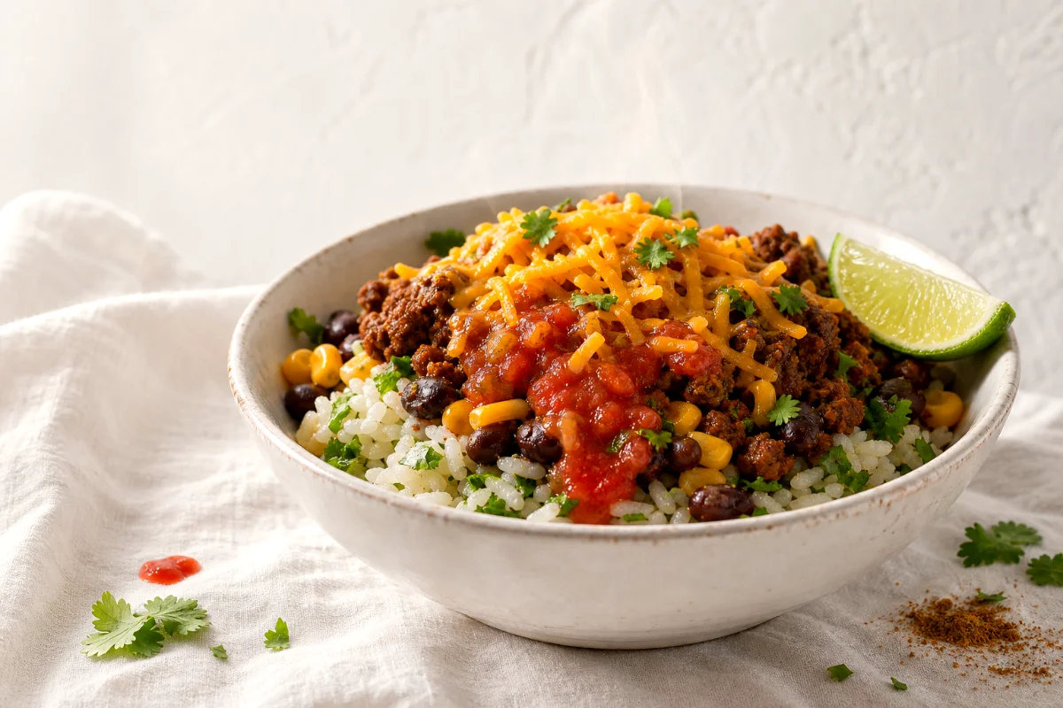 cilantro-lime-rice-taco-bowl