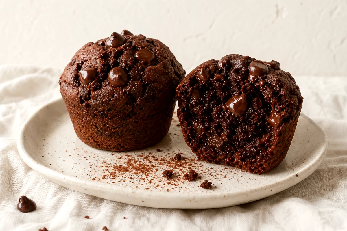 double-chocolate-greek-yogurt-muffins