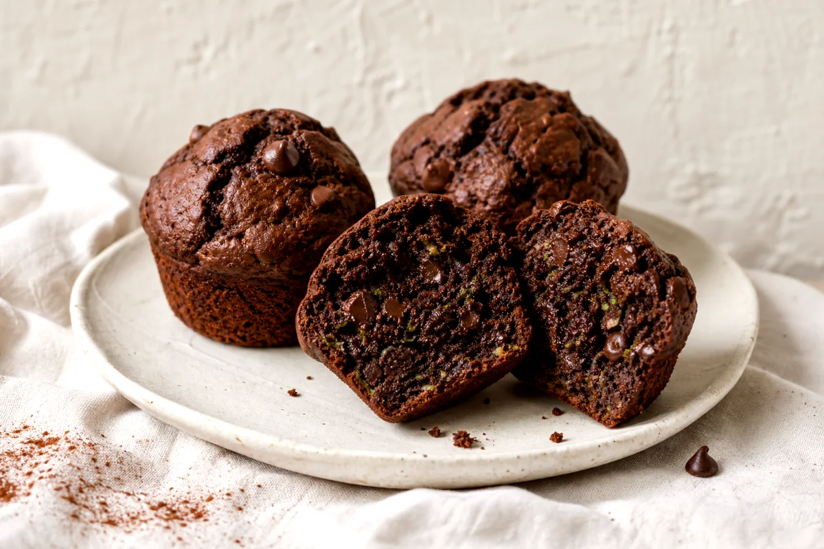 fudgy-chocolate-zucchini-greek-yogurt-muffins