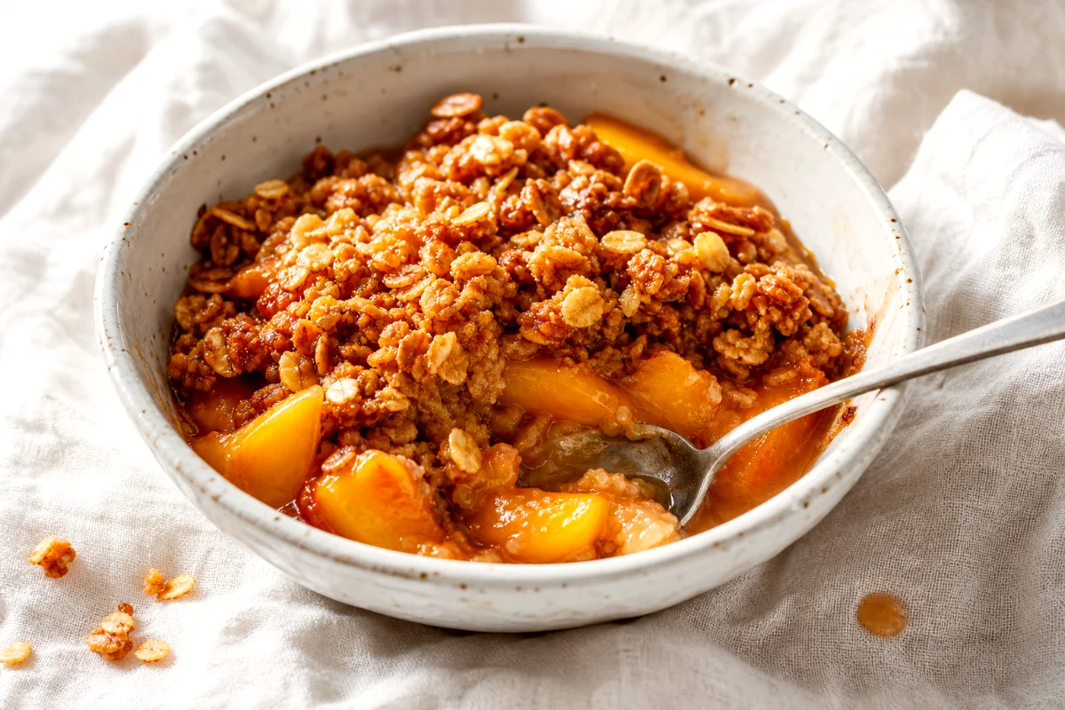 granola-peach-cobbler