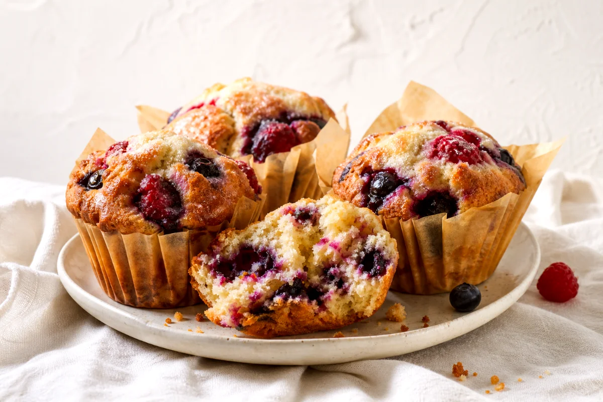 mixed-berry-greek-yogurt-muffins