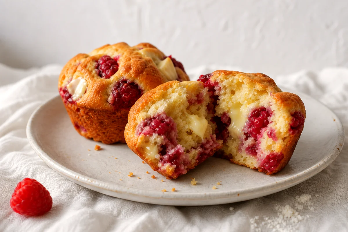 raspberry-white-chocolate-greek-yogurt-muffins