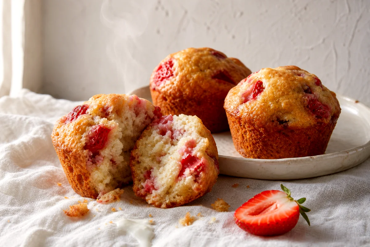 strawberry-greek-yogurt-muffins
