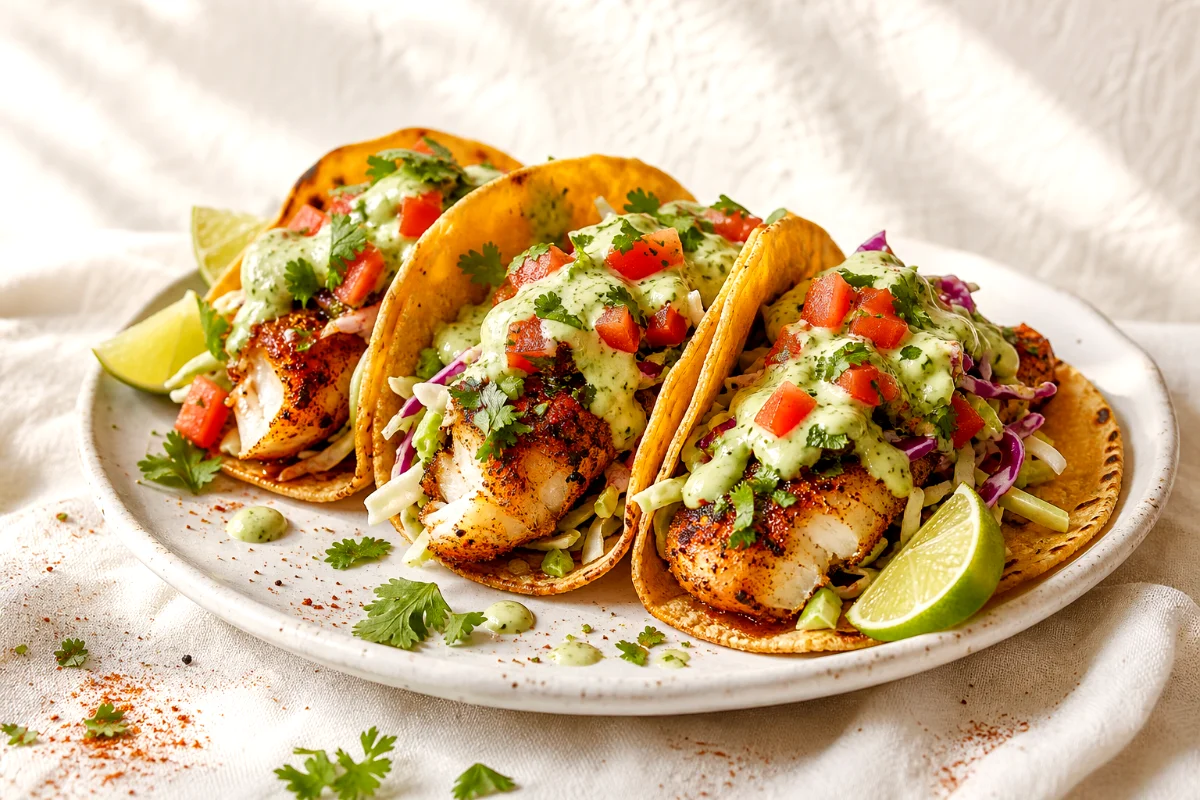 blackened-fish-tacos-avocado-lime-crema-featured