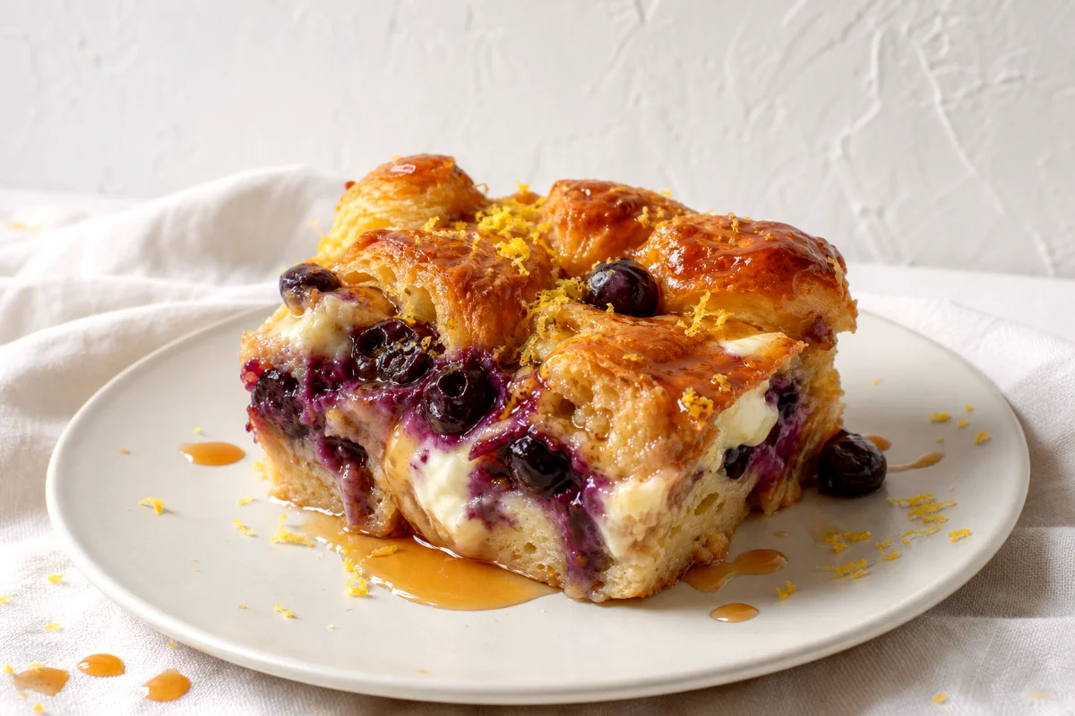 blueberry-lemon-croissant-french-toast-casserole-featured