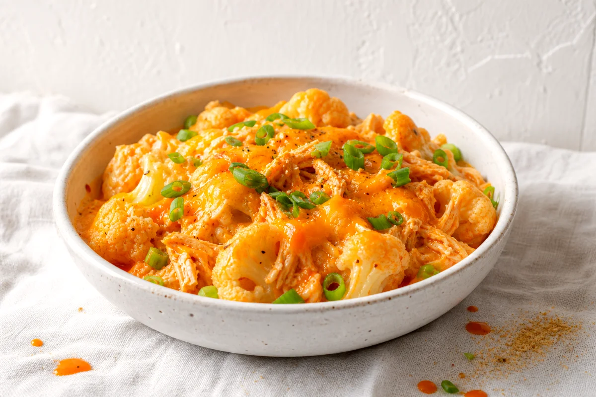 buffalo-chicken-ranch-cauliflower-casserole-featured