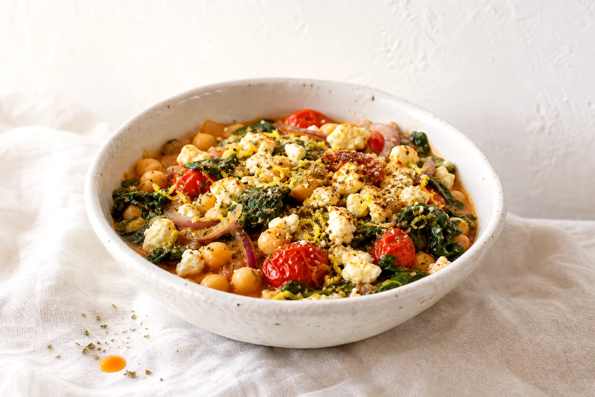 chickpea-spinach-feta-casserole-featured
