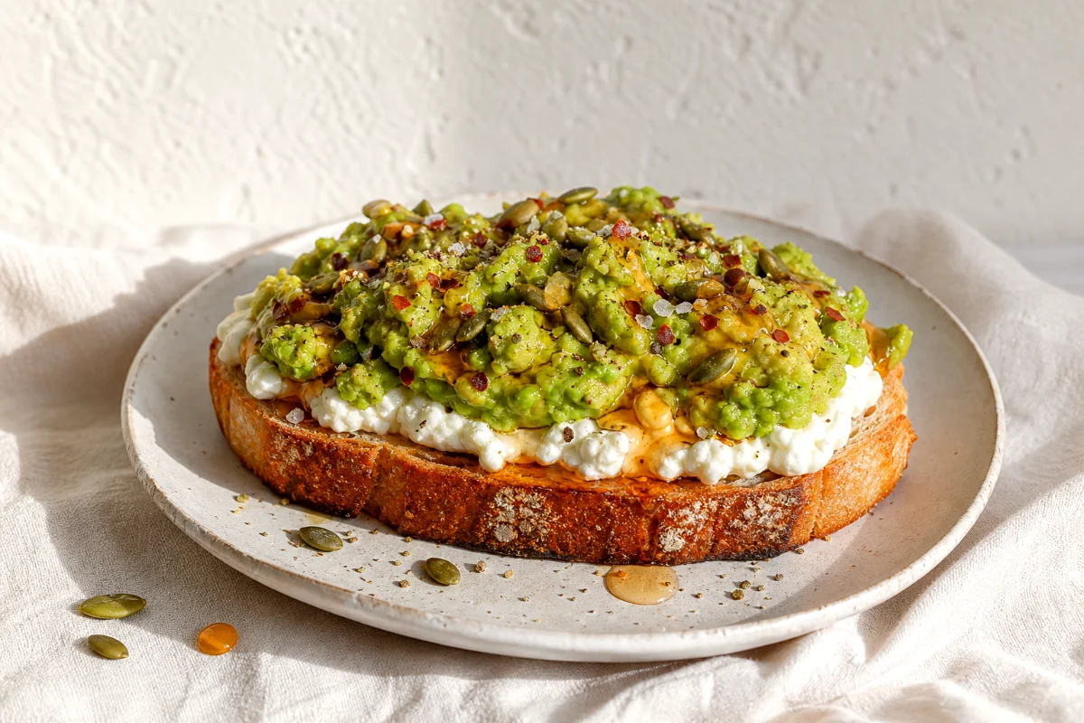 cottage-cheese-avocado-toast-hot-honey-close-up